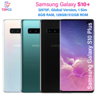 Samsung Galaxy S10+ G975F/G975FD 128GB/512GB/1TB ROM S10 Plus Global version Octa Core 6.4" 16MP 8GB RAM LTE Original Cell Phone