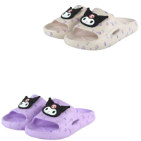 【SANRIO 三麗鷗】14-25cm童鞋 親子拖鞋 酷洛米極輕量Q彈減壓(紫.米色)