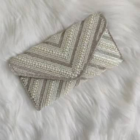 FARNELL - Model Terbaru! Envelope Clutch Tas Pesta Kondangan Wanita Farnell Full Mutiara Permata Can
