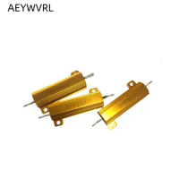 RX24 50W Watt 1R 2R 3R 4R 5R 6R 8R 10R 15R 20R 30R 40R 50R 100R 220R 1K Ohm LED load resistor Aluminum Case Wirewound Resistor