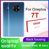 Original Back Housing Replacement For Oneplus 7T Back Cover Battery Glass With Camera Lens For Oneplus 7T Rear Cover With Logo