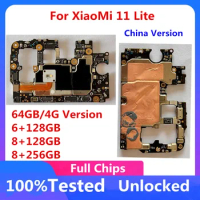 Unlocked Motherboard For Xiaomi Mi 11 Ultra 11Ultra Mainboard For Mi 11 LITE / 11I / 11 Pro Logic Board Original Full Chips Work