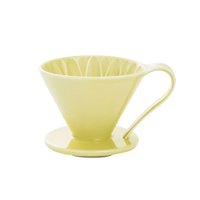 日本CAFEC 花瓣型陶瓷濾杯1-2杯-黃色《WUZ屋子》花瓣型 陶瓷 濾杯 咖啡濾杯 咖啡