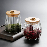 茶葉罐玻璃密封罐透明小罐子茶葉儲存罐小號小罐茶包裝普洱茶罐子