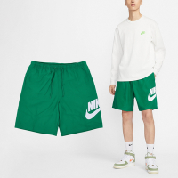 Nike 短褲 Club Shorts 男款 綠 白 梭織 抽繩 棉褲 FN3304-365