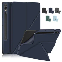 Magnetic Case for Samsung Galaxy Tab S9 Plus Case Pencil Holder Smart Folding Cover Funda for Galaxy Tab S9 Plus Case 12.4 inch