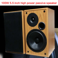 100W 5.5-inch High-power Home Speakers Home Theater Bookshelf Speakers HiFi Fever Speakers High-fidelity Front Desktop Speakers