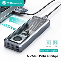 Yottamaster NVMe SSD Enclosure USB4 40Gbps Type C External Hard Drive NVMe Case Compatible with Thunderbolt 3/4 Support UASP 8TB