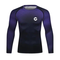Men's Compression Sports Shirt Men Athletic Comfortable Long Sleeves Tshirt for Sports Workout（22430）