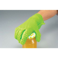 日本 ARNEST 矽膠隔熱手套 止滑設計 好清洗 工作手套 -綠/橘  #106
