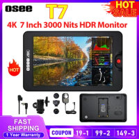 OSEE T7 Full HD 3000 Nits Monitor 7 Inch 1920×1200 Monitor for DSLR Camera Field 3D Lut HDR IPS Support 4K HDMI- Input &amp; Output