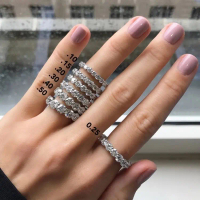 เพชรพันตรา แหวน Eternity Ring เพชรรอบวง เพชร 10 ตัง CZ