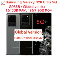 Samsung Galaxy S20 Ultra 5G G988B/DS Global Version Original 6.9" AMOLED 12GB RAM 128GB 512GB ROM NFC Octa Core Exynos Cellphone