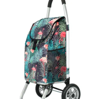 Shopping cart, small cart, portable folding shopping cart, staircase climbing trolley, , household aluminum alloy trolley