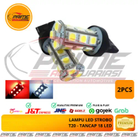 Bohlam Lampu Rem T20 LED 18 led K2 Tanam - Lampu sen T20 kaki 2 - 2pcs