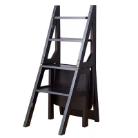 梯凳 折疊梯 實木家用梯子變椅子凳子兩用梯凳加厚多功能折疊室內爬梯登高步梯『cyd12858』
