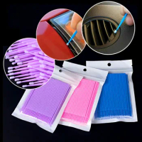 100Pcs Disposable Car Detailing Brushes Paint Touch-up Small Tip Mini Head Brush Car Cleaning Tools Car Accessories Interior