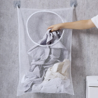 浴室多功能衣物收納網袋壁掛式換洗衣服儲物袋襪子內衣掛袋臟衣籃