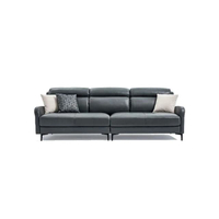 Namiko Nordic โซฟาหนังแท้ 4 ที่นั่ง รุ่น LS01SFBI4K031 - Dark Gray