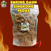 Kerupuk Daun Singkong Umi Asrad Pedas Daun Jeruk Camilan Pedas Snacks Cemilan Kripik Krispy Goreng K