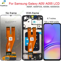 6.7'' For Samsung Galaxy A05 LCD With Frame Display Touch screen Digitizer For Samsung A055 LCD A055F A055M Display