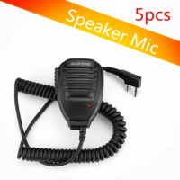 5pcs Promotion Portable Radio Speaker Microphone PTT Baofeng Mic For Vhf Uhf Dual Band Mobile Radio UV5R UV3R BF-888S gt-3 Parts