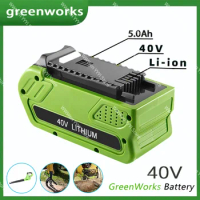 40V 5000mAh GreenWorks Replacement Battery 29462 29472 40V 5.0Ah Tools Lithium ion Rechargeable Battery 22272 20292 22332 G-MAX