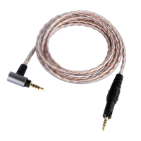 For Audio Technica M40X M50X M60X M70X Earphone Replaceable 4.4mm 3.5mm 2.5mmBalanced Single Crystal Copper Upgrading Cable