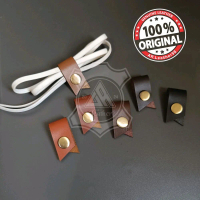 AR.Leather98 klip kabel kulit asli sapi cable organizer kulit klip pengikat kabel KC03