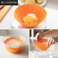 SHIMOYAMA Silicone Drain Bowl Kitchen Salad Clutching Sauerkraut Water Squeeze Magic Tool Creative Washing Filter Strainer