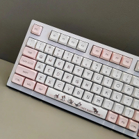 Sweet Chis Cat Design Pink White Keycaps For Cherry Mx SSS