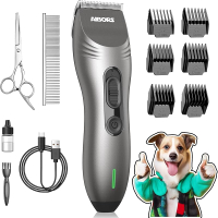 Dog Clippers for Grooming Dog Shaver Clippers Kit Low Noise Rechargeable Cordless Electric Trimmer Q
