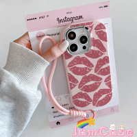 เคสมือถือลายปากแดง เข้ากันได้สำหรับ OPPO กรณีA53/A7/A54/A17/RENO5/A74/A94/REALME5/C53/C55/C67/C20/C2