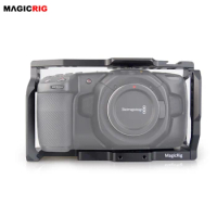 MAGICRIG BMPCC 4K Camera Cage for Blackmagic Pocket Cinema Camera BMPCC 4K / BMPCC 6K to Mount Microphone Monitor LED Light