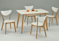 【尚品傢俱】 K-799-16 聖納澤爾 4尺餐桌椅组(一桌四椅)/飯店桌椅組/闔家團圓桌椅組/美食餐廳用餐組