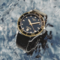 TISSOT 天梭 官方授權 Seastar 1000 海洋之星300米潛水錶 手錶-40mm 送行動電源(T1204102705100)