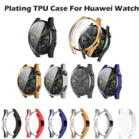 Plating TPU Case For Huawei Watch GT3 46mm GT3 42mm Smart Watch Bumper Shell Frame Screen Protector For Huawei Watch GT3 46mm