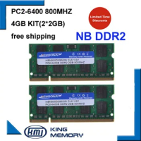 KEMBONA 4GB kit of 2x2GB PC2-6400S DDR2-800 800Mhz 200pin DDR2 4GB Laptop Memory pc2 6400 800 MHZ Notebook Module SODIMM