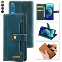 Samsung Galaxy A7 2018 Case Notebook Style Card Case Leather Wallet Flip Cover For Samsung A7 2018 A750 Luxury Cover Stand Card