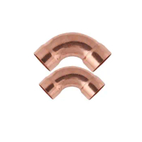 9.52mm - 50.8mm Copper Fitting Big R Equal Elbow Double Socket Welding Pipe Connector for Air Conditioning Refrigeration