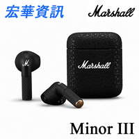 英國Marshall Minor III 真無線藍牙耳機 IPX4防水/藍牙5.2 台灣百滋公司貨