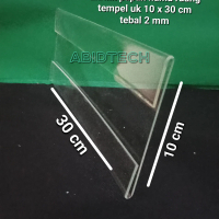 akrilik papan nama ruang tempel/gantung uk 10 x 30 cm tebal 2 mm