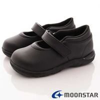日本月星Moonstar機能童鞋黑皮鞋系列寬楦頂級穩定輕量皮鞋款20886黑(中小童段/中大童段)
