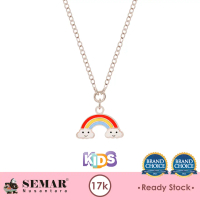 Kalung Emas Anak Baby Colour Rainbow White Gold 17K Semar Nusantara