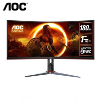 AOC CU34G2XP 34 吋 21:9 WQHD 3440x1440 180Hz HDMI2.0x2/DPV1.4 曲面遊戲顯示器 黑色 (V050)