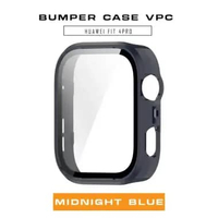 Bumper Case For Huawei Watch Fit 4 Fit 4Pro Full Cover Screen Hard Case Glass PVC Fit 4 Pro Navy Blu