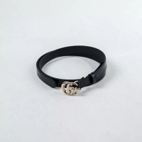 Gucci Ikat Pinggang GUCCI GG MARMONT 2CM GHW SHINE BLACK BELT 100% ORIGINAL