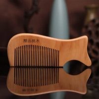 Wooden Combs Engraved Peach Massage Anti-Static Comb Women Natural Peach Wood Beauty Accessories Healthy Hair Care Styling Tools