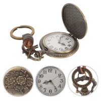 Decorative Pocket Watch Metal Pocket Watch Rose Pocket Watch Vintage Watch Keychain for Men
