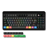 M87 Pro Bluetooth/2.4GHz /USB-C Retro Keyboard TKL RGB Tri-Mode Hot-Swap Mechanical Keyboard OLED Display Knob Gamer Keyboard